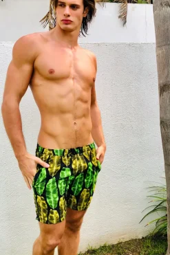 Sauvage Swimwear Banana Leaf Pull-on Trunks