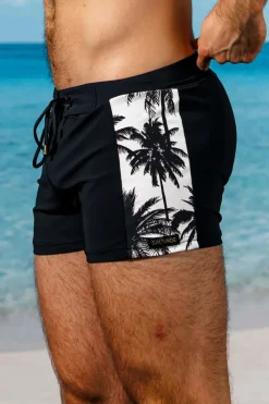 Sauvage Swimwear Black Splice Varenna Retro Lycra Swimmer