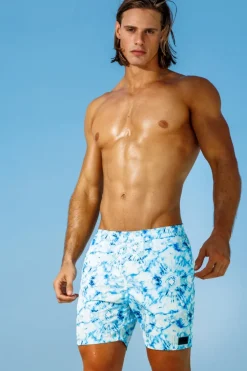 Sauvage Swimwear Blue Sunshine Pull-on Trunks