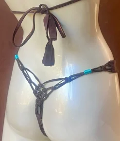 Women Sauvage Swimwear Choc Brown Lace-up/Thong Bikini