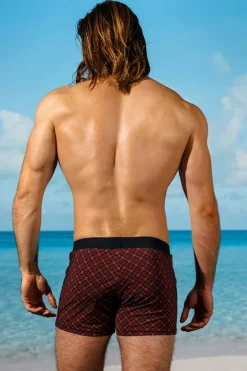 Sauvage Swimwear Crimson Seal Swim Trunks