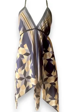 Women Sauvage Swimwear Designer Silk Dress- Leopard