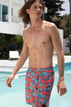 Sauvage Swimwear Tropical Fish Pull-on Trunks